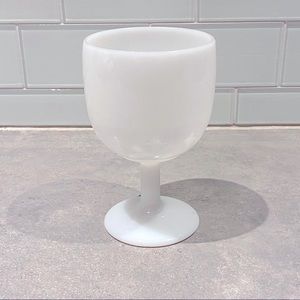 Vintage Milk glass footed cup
